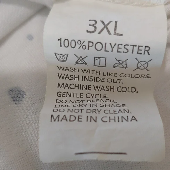 White Long Sleeve Shirt with Red Heart Design - Picture 2 of 6